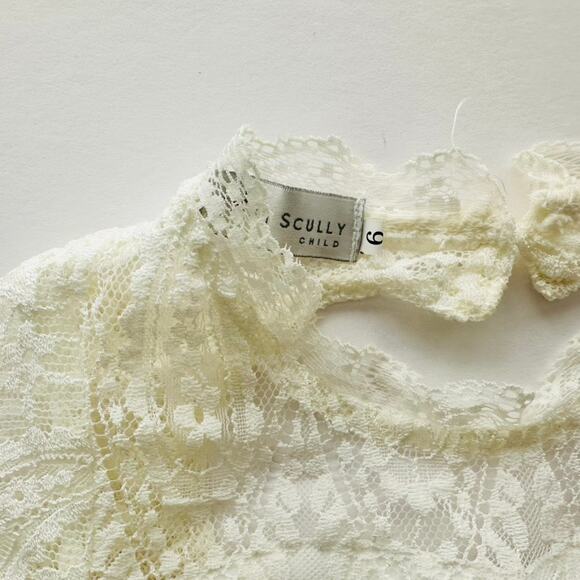 Trish Scully Bella Rafaela Girls Cream Lace Dress Size 6 Holiday Party Pageant - Picture 4 of 6